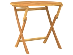 Mesa de jardín LOVELY HOME plegable de madera de teca maciza (85 x 76 cm)