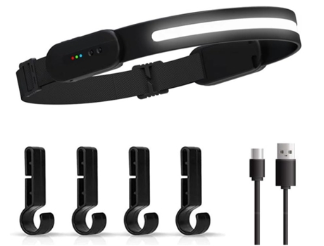 paquete de faros Led recargables con Sensor de onda manual, faros de luz para exteriores, linterna montada en cabeza gran angular para CHRONUS