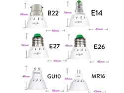 Lâmpada bactericida UV E27 B22 E14gu10mr16, lâmpada germicida UVC LED, lâmpada de desinfecção que mata germes e ácaros, lâmpada LED de ozônio GOKOCO