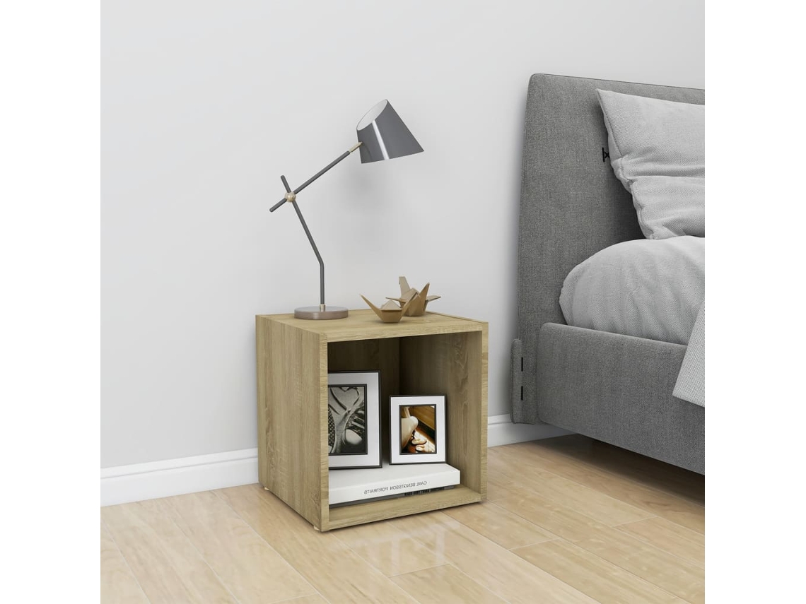 Mueble de Armario Tv 37X35X37 Cm Contrachapado Roble Sonoma