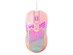Ratón YIZHOOD 7200DPI Portátil de Gama Alta USB con Cable RGB Gaming Carcasa Celular PC Accesorios para Computadora Portátil Rosa