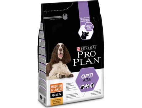 Pienso para Perros PURINA Pro Plan OptiAge Medium & Large (3Kg - Seco - Razas Medianas y Grandes - Adulto - Sabor: Pollo)