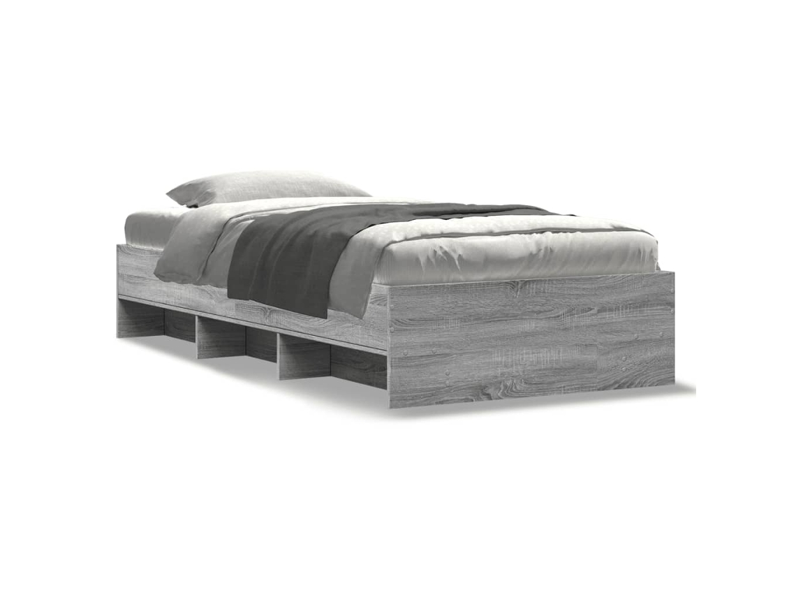 Maison Exclusive - Estructura De Cama Madera De Ingeniería Gris Sonoma 75x190 Cm