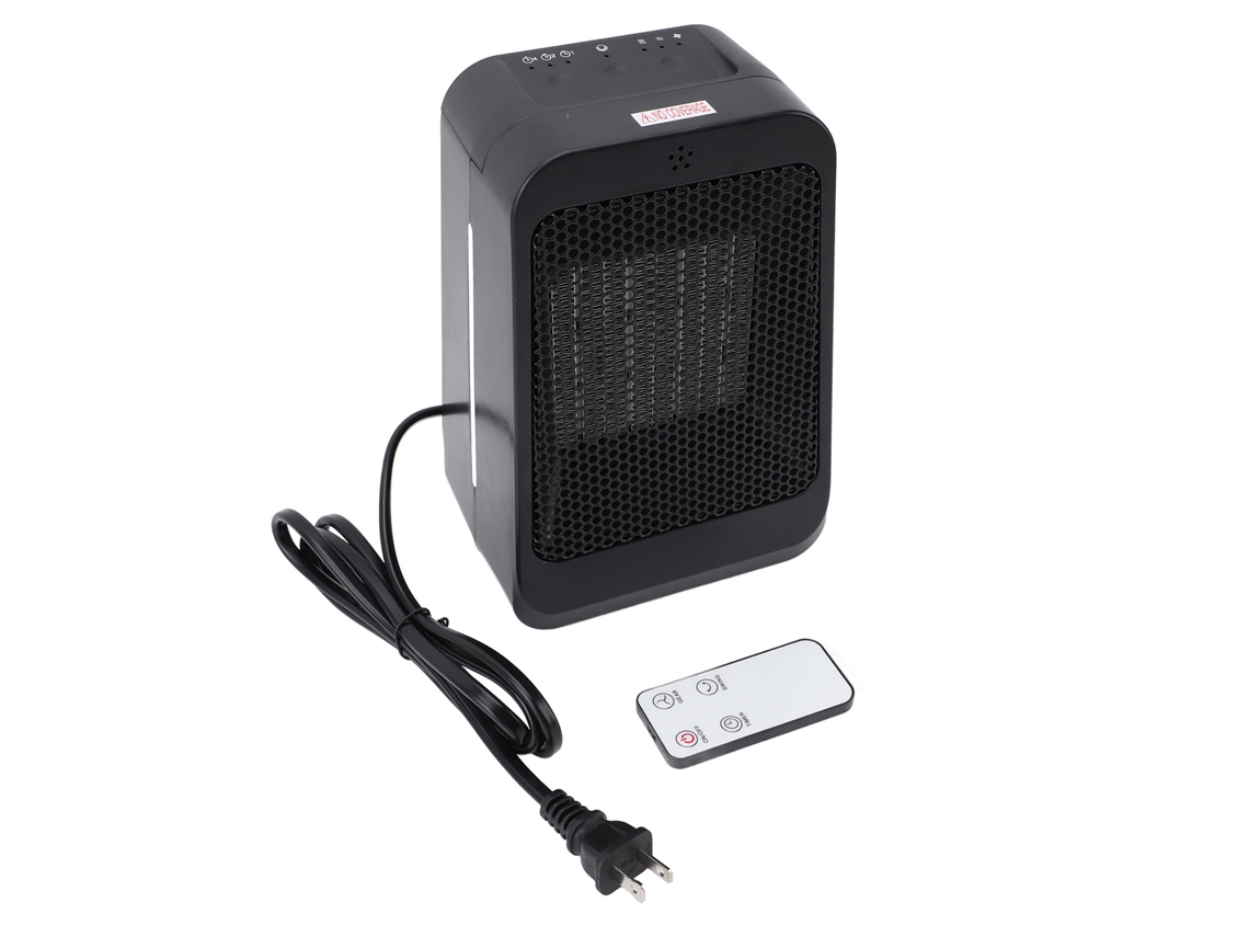 Calefactor De Sobremesa De 1500 W, Calentamiento Rápido, 5 S, Oscilación De 90°, Mando A Distancia Con Temporizador Para Dormitorio, Salón U Oficina.