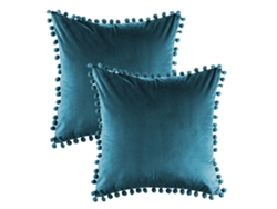 2 Fundas De Almohada De Terciopelo Suave Y Granulado, 45,7 X 45,7 Cm