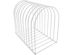 Organizador De Escritorio Vertical De Metal, Estante De Almacenamiento Blanco Para Documentos Y Soporte Estable.