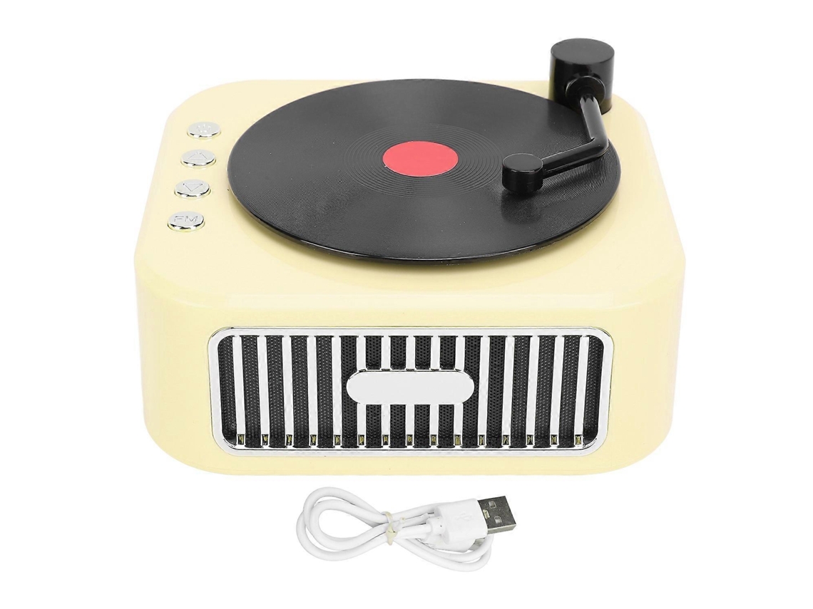 Altavoz Bluetooth estilo tocadiscos, aspecto elegante y antiguo, sonido envolvente, compatible con altavoces inalámbricos Chennnls