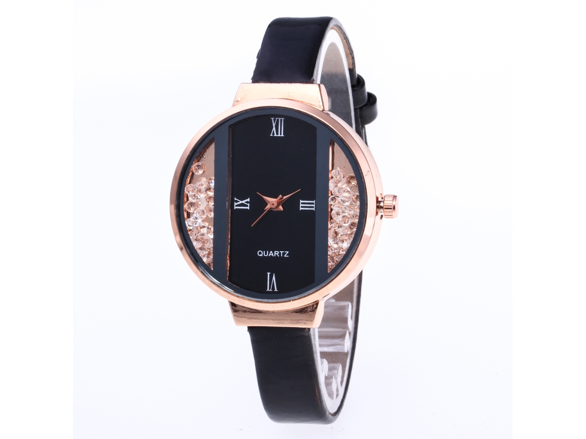 Reloj De Pulsera Analógico Para Mujer Con Esfera Azul Celeste Y Correa De Piel Sintética, Movimiento De Cuarzo (rojo).