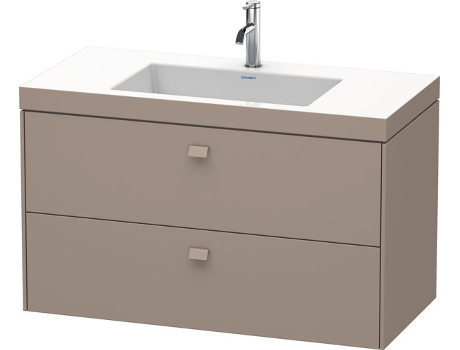Lavabo para muebles DURAVIT Brioso c-bonded con subestructura de pared 100,0x48,0 cm 2 cajones incl. hueco para sifón y faldón sin rebosadero co