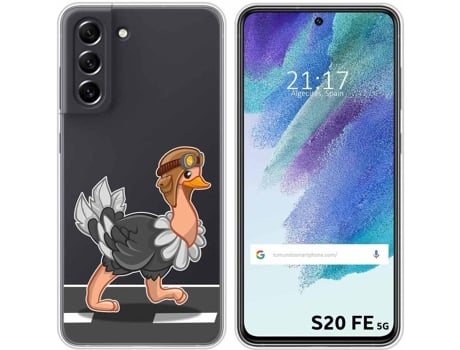 Carcasa Samsung Galaxy S21 FE 5G TUMUNDOSMARTPHONE Avestruz Multicolor