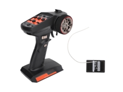 Transmisor De Control Remoto De 7 Canales Y 2,4 Ghz Con Receptor Para Coches Y Barcos Rc - Negro
