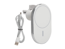 Soporte Para Teléfono De Coche Con Carga Inalámbrica Magnética, Carga Rápida De 15 W, Blanco.