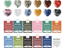 Set De Regalo Rocas - Piedra Portátil Con Tarjeta Felicitación Colección Minerales Y Guijarros Para