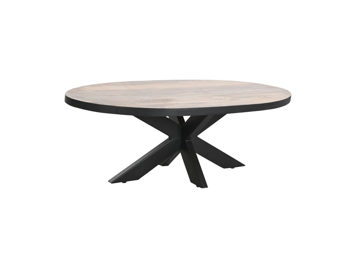 Mesa Centro Metal Mango Natural 130x70x45cm