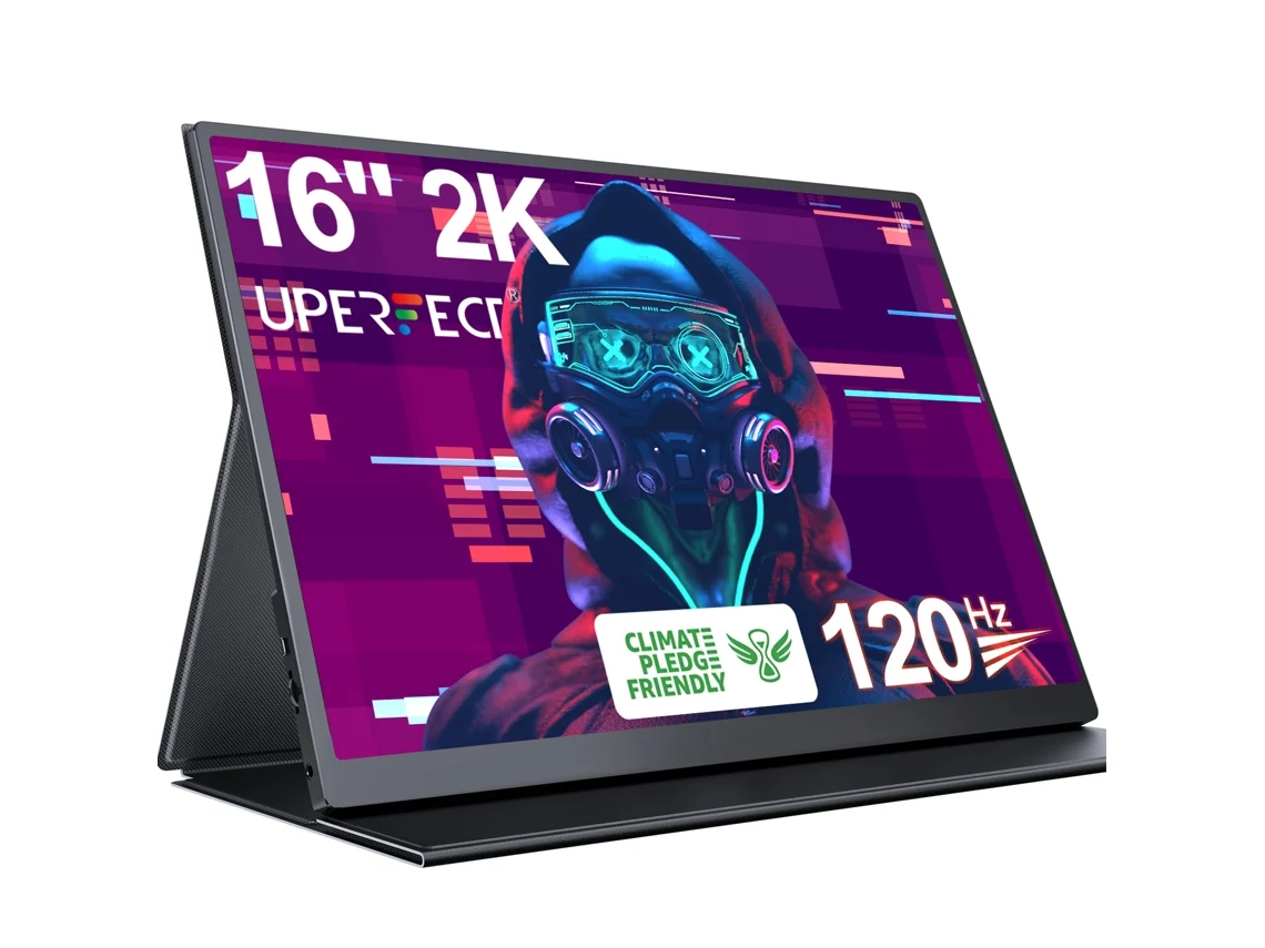 Monitor portátil para juegos Uperfect U04 con VESA y cubierta (16: 2560 x 1600, 2K, 120 Hz, 400 nits)