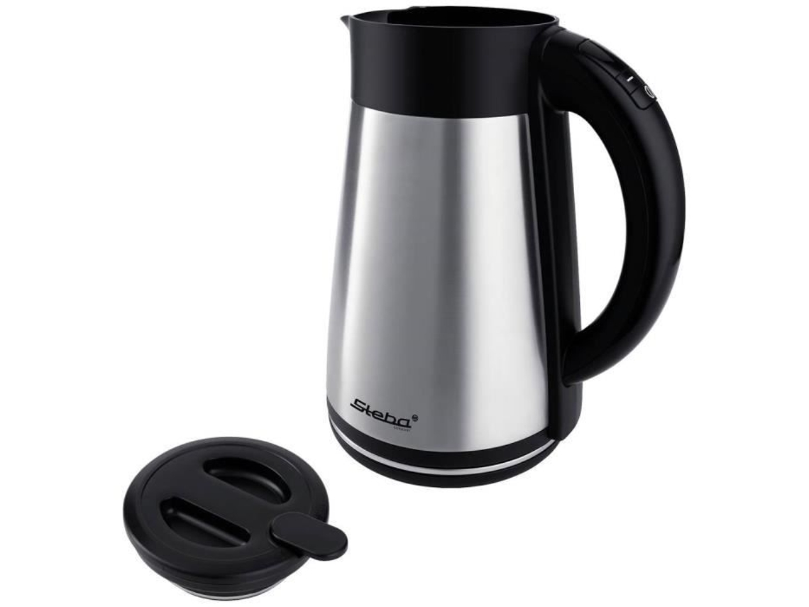 Wk 31 Thermo Luz indicadora de hervidor de agua inalámbrico plateado negro STEBA