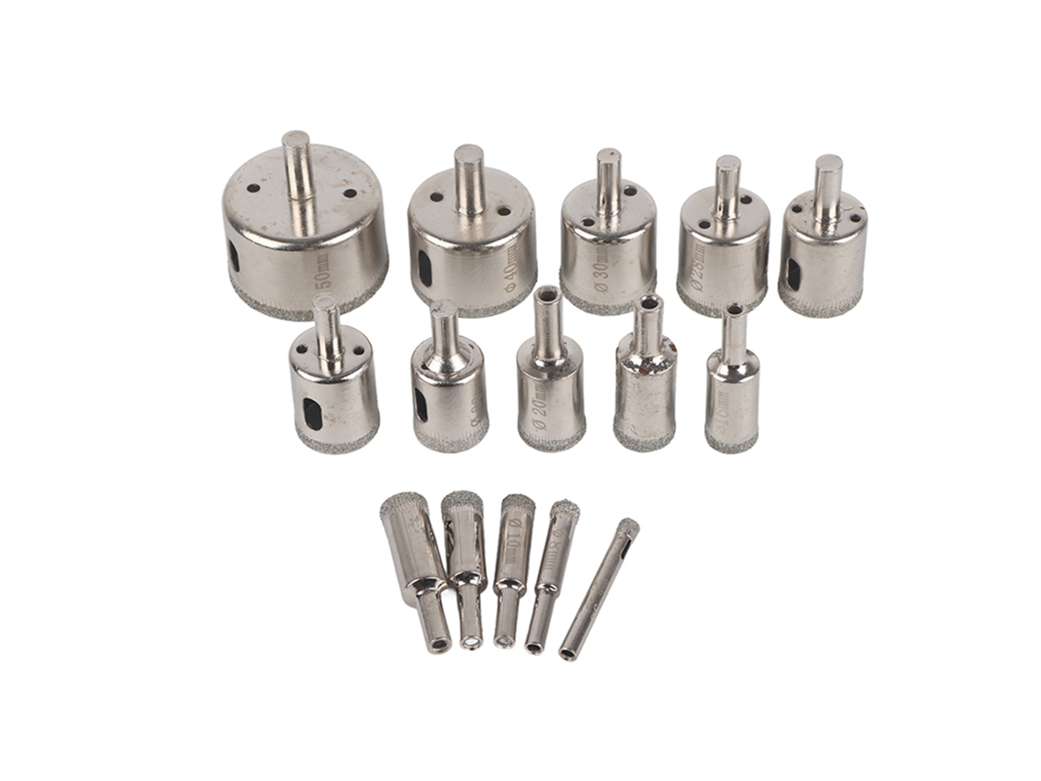 Juego de 15 brocas de diamante, kit de perforación rápida para vidrio, mármol, granito y cerámica, 315 g