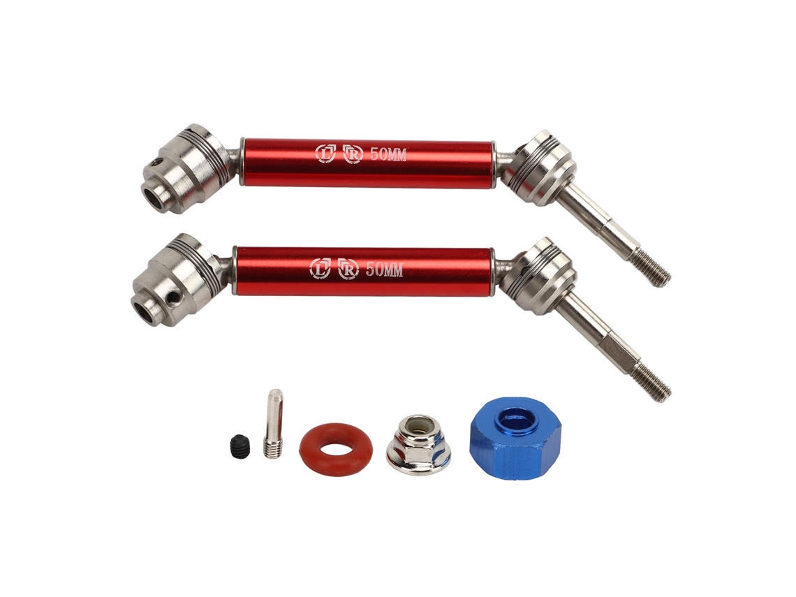 Ymsl Eje De Transmisión Rc De Acero Y Aluminio, 12cm, Eje Trasero Cvd Para Traxxas Slash 1/10, Color Rojo, Piezas Rc Hxl