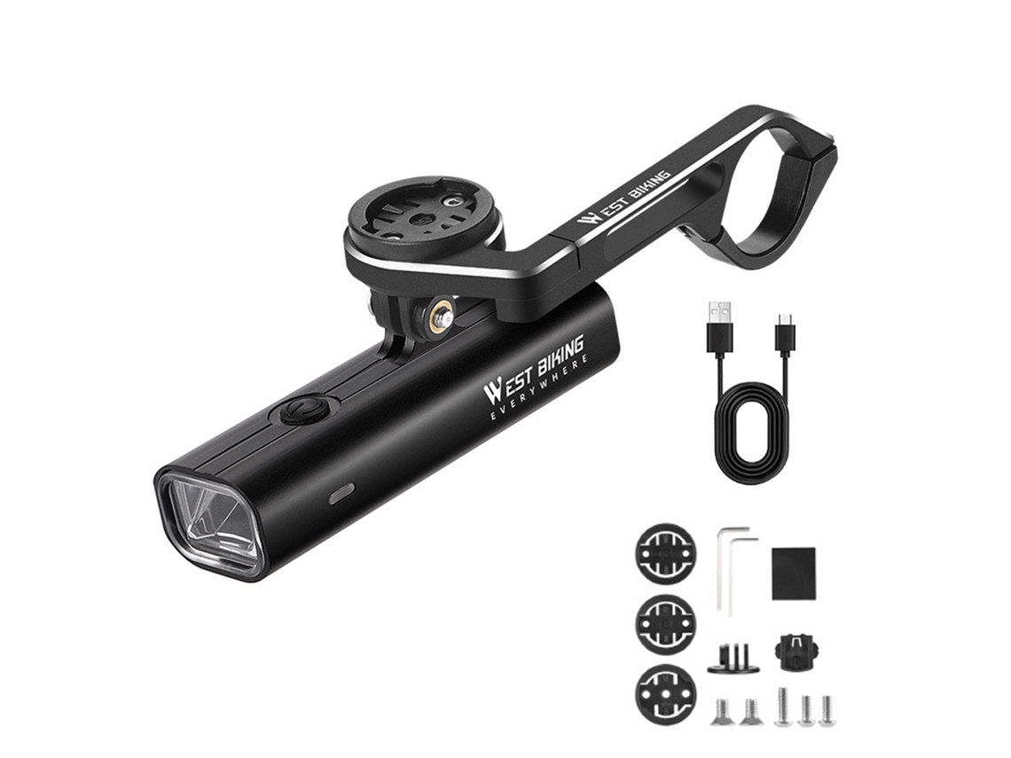 2026-luces Led Para Bicicleta Cargable Impermeable 400lm 2000mah Para Viajes Nocturnos Con Soporte Rotatorio