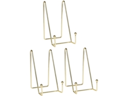 Soporte Grande De Hierro Forjado Dorado Para Marcos De Fotos, Juego De 3 Soportes Para Platos.