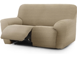 Funda de Sofá Relax Extensible 2 Plazas Derecha EYSA Premium Jaz Tejido Multielástico (200 x 70 x 120 cm - Poliéster y Algodón - Beige)