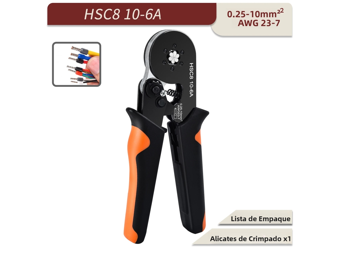 Kit de Crimpagem MDUG para terminais tubulares, tamanhos 0.08 a 16mm²