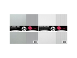 48 papeles de scrapbooking Caliza + Gris - 300g/m2