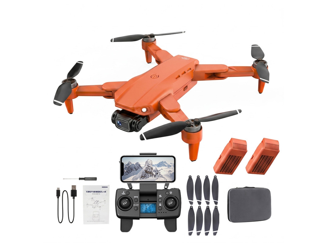 Drone Szsmart L900 Pro (dobrável, Gps, Câmara 1080p Hd, Motor Brushless, Fluxo Ótico, Ecrã, 2 Baterias) - Laranja