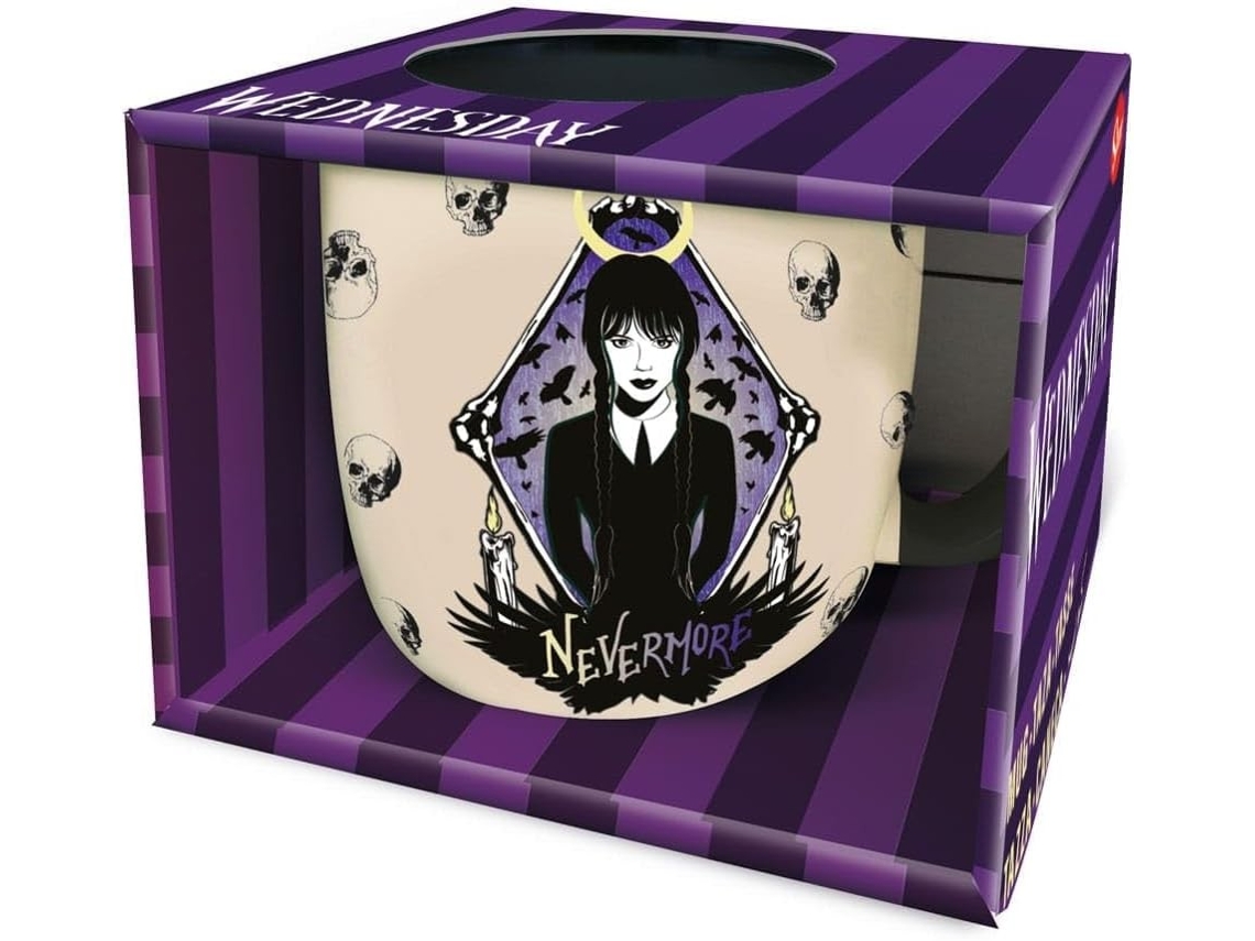 Taza Miércoles Nunca Más Addams 380 ml Stor
