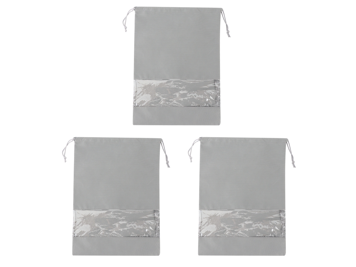Bolsas Para Guardar Zapatos (3 Unidades), Lisas, Talla M, De Tela No Tejida Resistente Al Polvo, Para El Hogar Y Los Viajes.