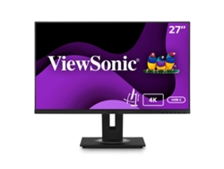 Monitor VIEWSONIC VG2756-4K (Negro - IPS - 27" - 4K Ultra HD - Enchufe EU - 5 ms)