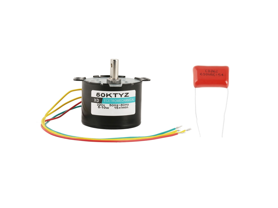Motor Síncrono De Baja Velocidad (15 Rpm) Y 220 V Ca Con Alto Par (197 G).