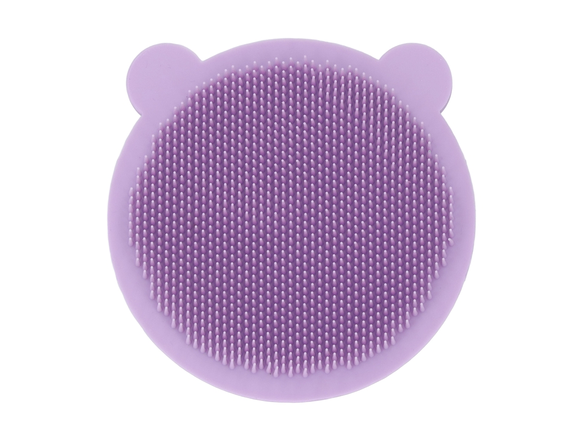 Cepillo De Baño De Silicona Suave Con Diseño De Dibujos Animados Para Bebés, Ideal Para Masajear Y Exfoliar El Cabello - Morado