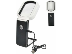 MEOIRUERY Innovador lupa iluminada LED, lupa de 5x 25x para trabajos y lectura precisos, diseño plegable con 3 modos LED para personas mayores y entusiastas de 