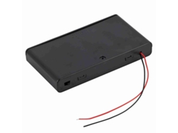 Portátil De 8 Compartimentos Con Estuche Para Pilas Aa, Interruptor Y Funda De Seguridad.