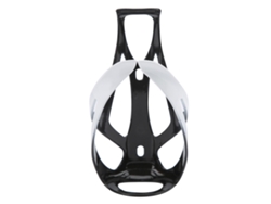 Portabotellas Ligero De Nailon Y Carbono Para Bicicleta, Acceso Seguro Para Ciclismo, Blanco Y Negro.