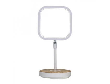 Lámpara de mesa LED multifunción Teléfono móvil Lámpara de noche de carga inalámbrica Lectura Luz nocturna LED Enchufe de EE. UU. (Blanco)