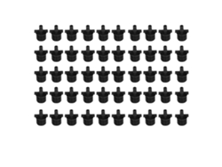 50 Conectores Planos Rosca Macho G1/2 7.5mm para Aspersores