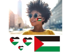 Pegatinas Temporales Con La Bandera Palestina, Tatuajes Temporales Impermeables, Arte Corporal Para El Día De Palestina 20231117