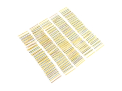 Kit de resistencias de película metálica (2600 piezas, 130 valores, 1/4 W), componentes electrónicos variados (de 1 ω a 3 mω)