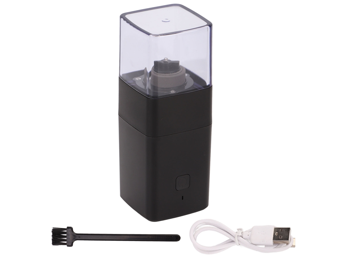 Molinillo de café eléctrico portátil negro con carga USB automática para el hogar