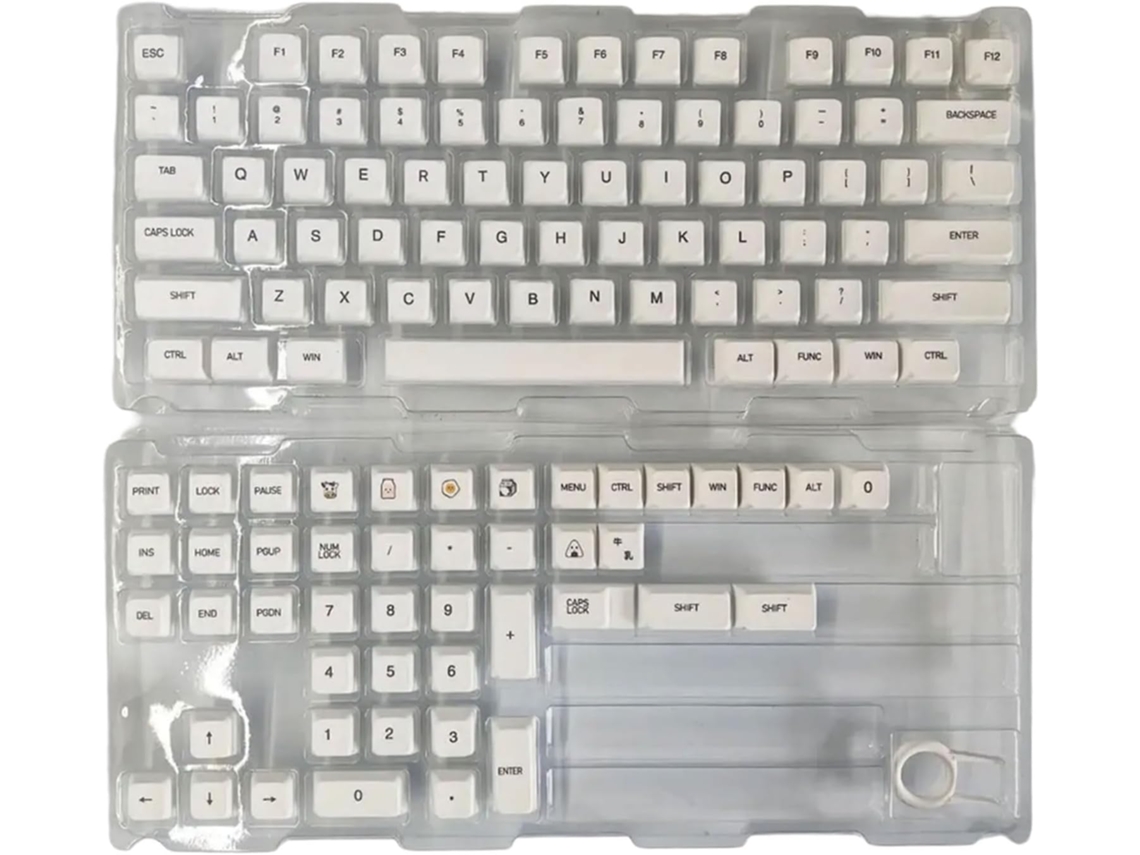 Lote De 120 Teclas Blancas Minimalistas Xda