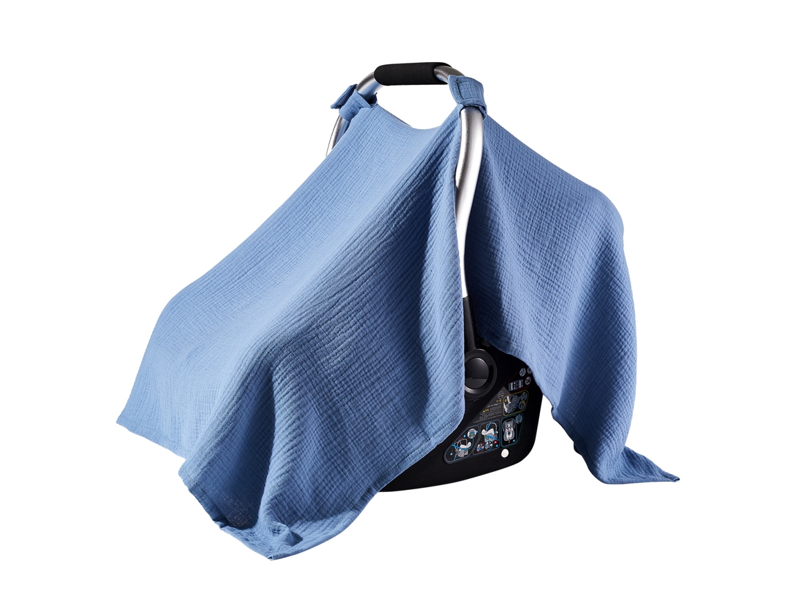Funda de muselina ligera y transpirable para asiento de coche de bebé Eifson (azul océano)