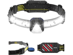 Linterna Frontal Led Recargable 500 Lúmenes 10 Modos 1200 Mah Ajustable 90° Ipx4 Resistente Al Agua Para Camping Senderismo Running