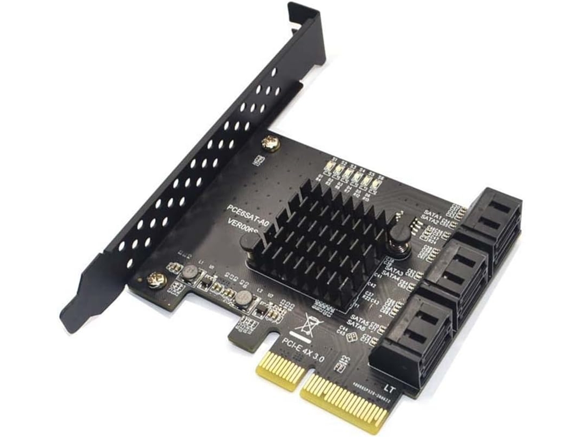 Tarjeta De Expansión Adaptadora Sata Pci E De 6 Puertos 3.0 A Express X4