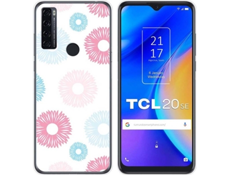 Carcasa TCL 20 SE TUMUNDOSMARTPHONE Dibujos Transparente Flores 06 Multicolor
