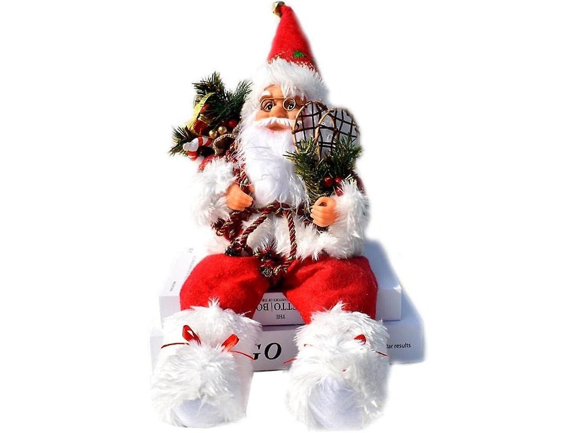 Rebe-figura De Papá Noel Sentado - 57cm - Uso Interior Y Exterior - Rojo - Decoración Navideña