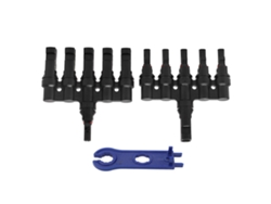Conector En T Para Paneles Solares, Divisor Acoplador De 1 A 5 Con Interruptor, Resistente Al Agua Ip67.