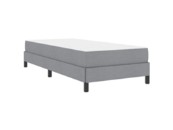 Maison Exclusive - Cama Tipo Box Spring Con Colchón Gris Claro 90 X 190 Cm Tela