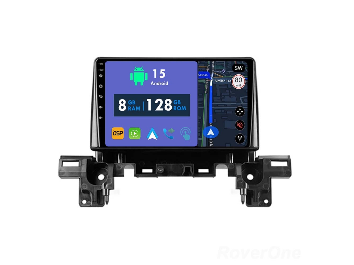 Coche Radio Android Auto Autoradio 8GB RAM 128G ROM CarPlay Navegación GPS Pantalla Táctil RoverOne para Mazda CX-5 2 KF 2017 - 2023